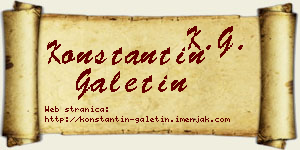 Konstantin Galetin vizit kartica